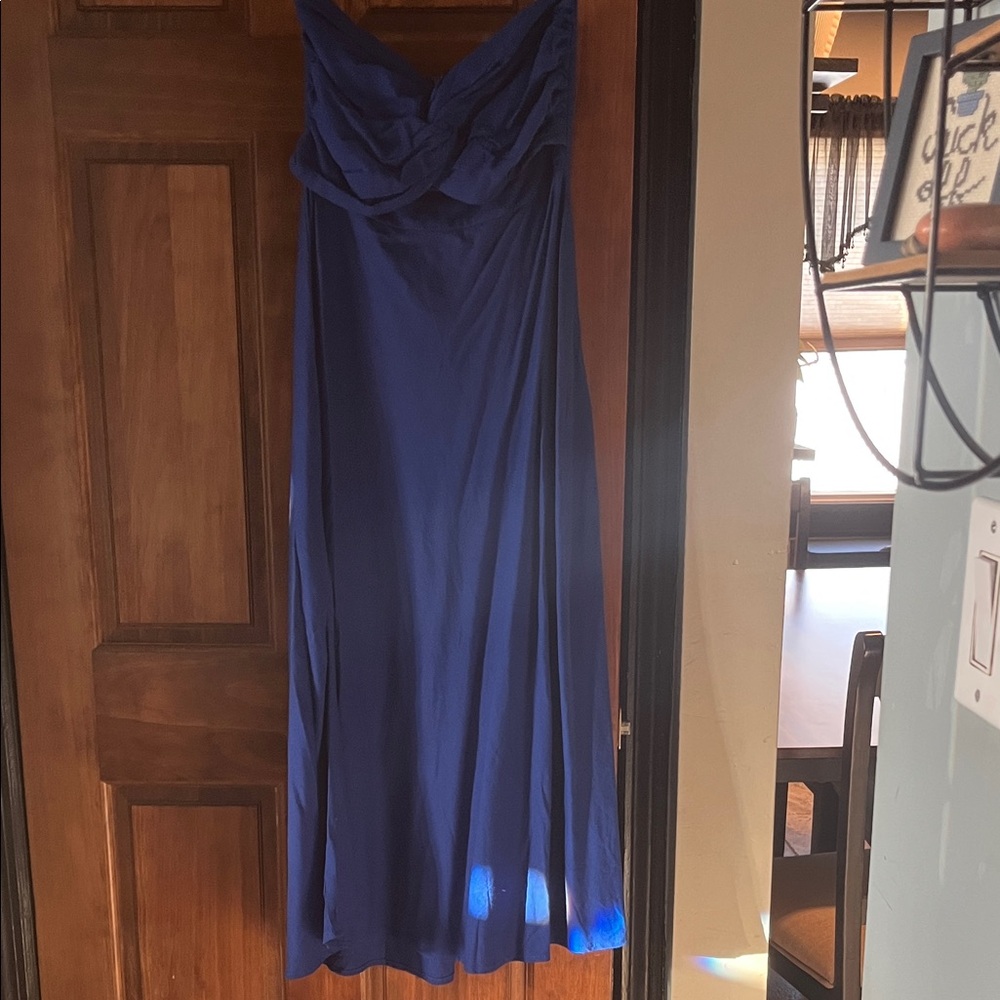 Trixxi Strapless Royal Blue Dress